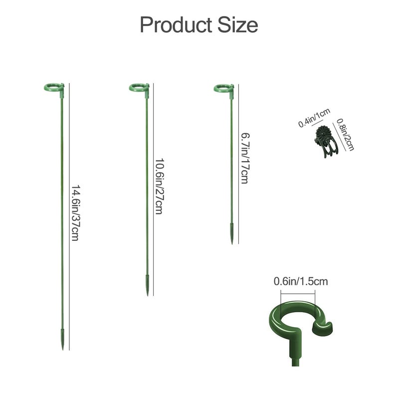 LUCKJUJU 30 Pcs Plant Support Stakes with 30 Pcs Plant Clips Garden Floral Flower Support Single Stem Support Stake for Phalaenopsis Orchid Flower Roses Amaryllis - Image 3